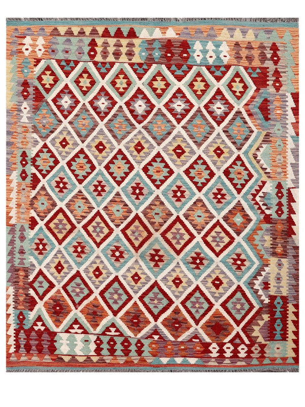 Maimana Afghanistan Kilim Rug - 191 x158 cm