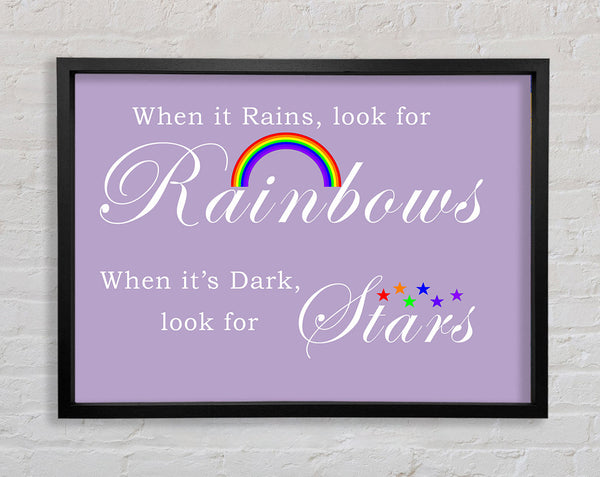 Wenn es regnet, suche nach Regenbögen 2 Lila