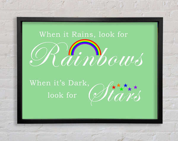 Wenn es regnet, suche nach Regenbögen 2 Grün