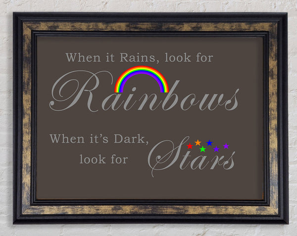 When It Rains Look For Rainbows 2 Chocolate Framed Print