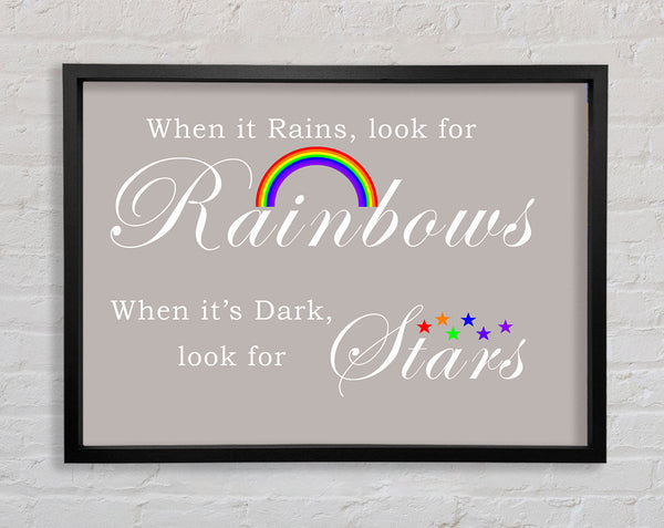 Wenn es regnet, suche nach Regenbögen 2 Beige