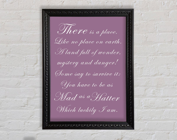 Alice In Wonderland As Mad As A Hatter Dusty Pink