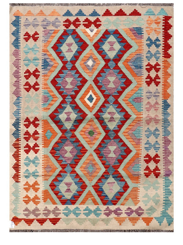 Maimana Afghanistan Kilim Rug - 204 x147 cm