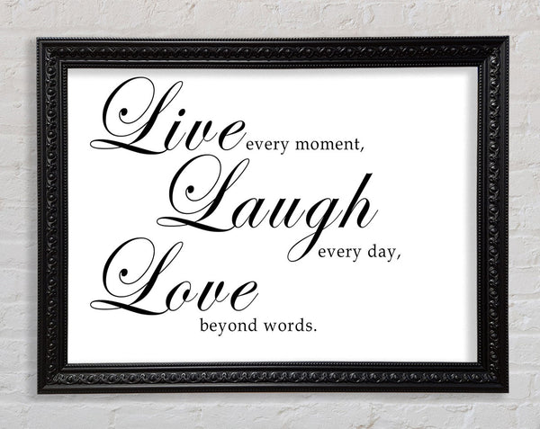Liebeszitat Live Laugh Love 2 Weiß