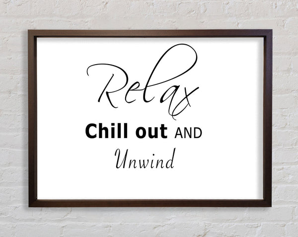 Badezimmer Zitat Relax Chill Out Weiß