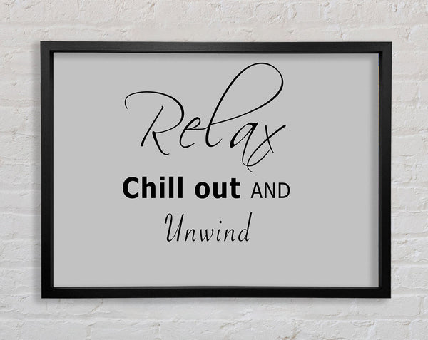 Badezimmer Zitat Relax Chill Out Grau