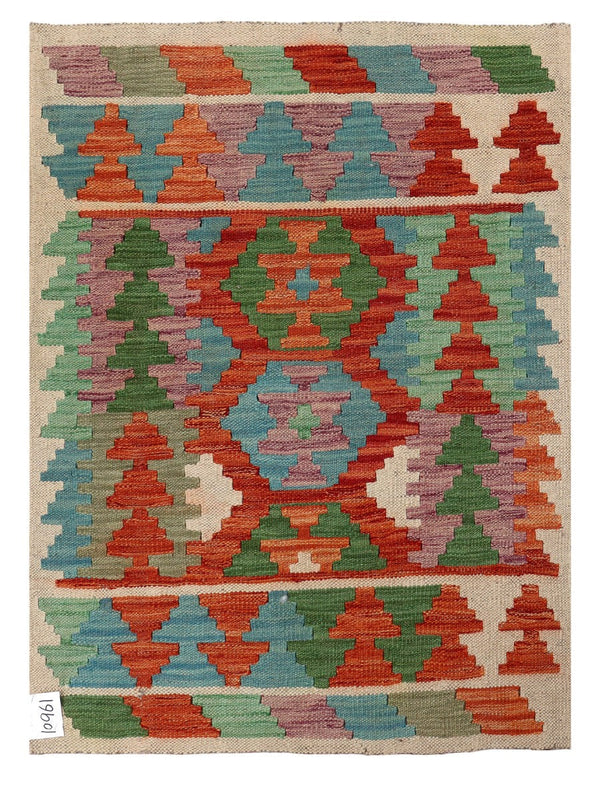 Maimana Afghanistan Kilim Rug - 117 x 84 cm