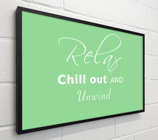 Bathroom Quote Relax Chill Out Green