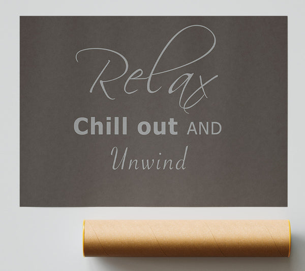Bathroom Quote Relax Chill Out Chocolate Giclee Print