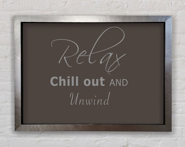 Badezimmer Zitat Relax Chill Out Schokolade