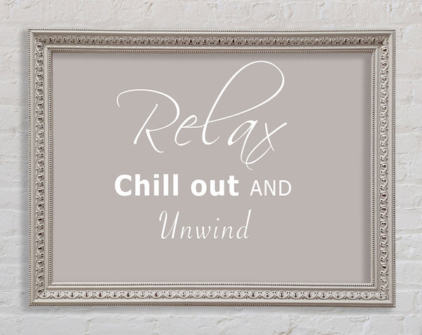 Badezimmer Spruch Relax Chill Out Beige