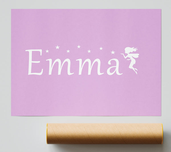 Your Name In Fairy Dust Pink Print