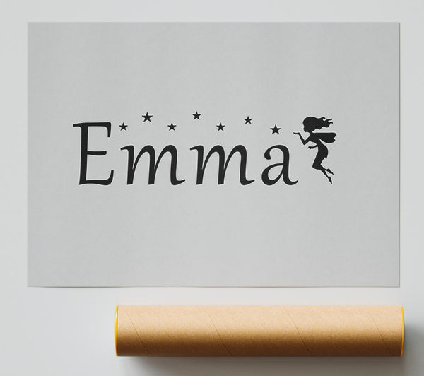 Your Name In Fairy Dust Grey Giclee Print