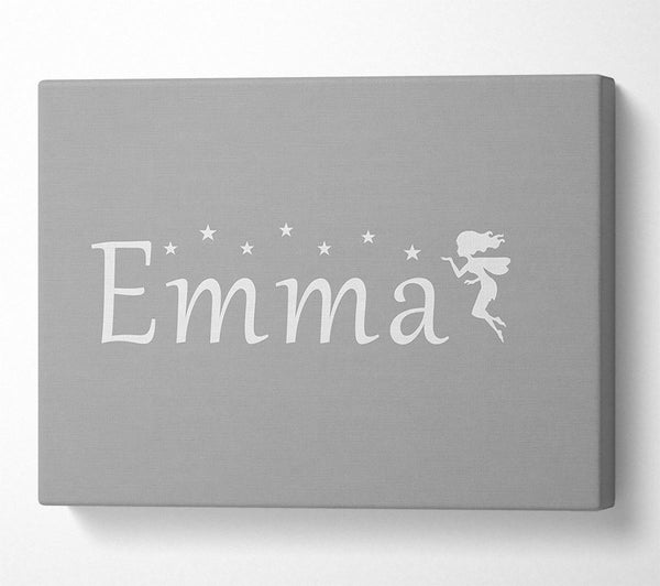  A Canvas Print of Your Name In Fairy Dust Grey White Canvas Art