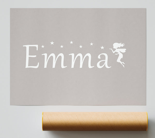Your Name In Fairy Dust Beige Giclee Print