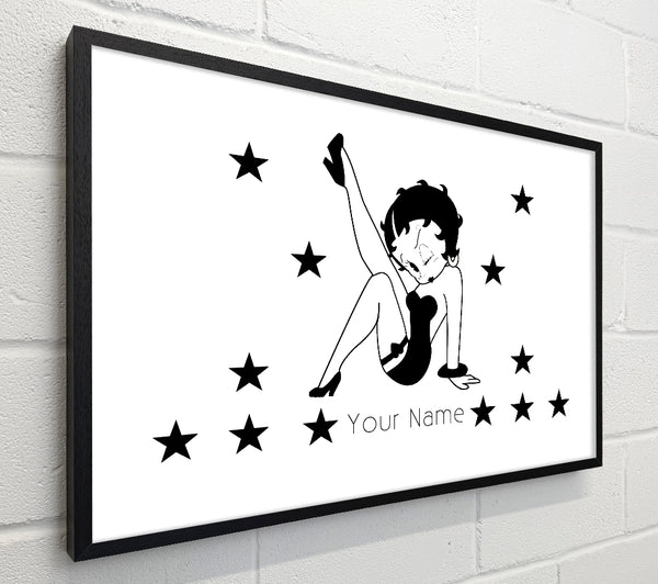 Betty Boop Your Name Stars White