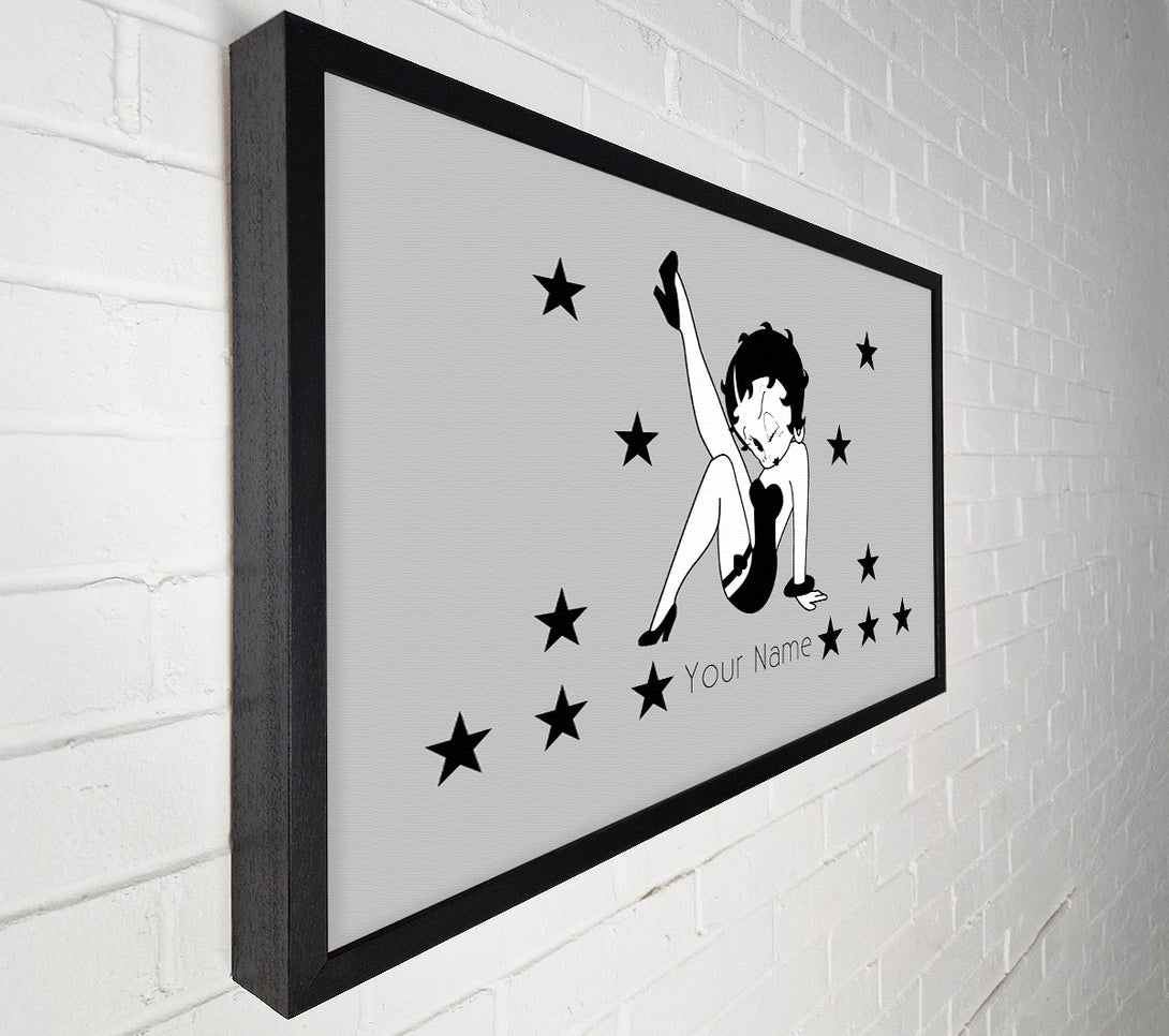  A Canvas Print of Girls Room Quote Betty Boop Your Name Stars Grey Canvas Print