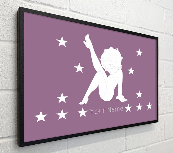 Betty Boop Your Name Stars Dusty Pink