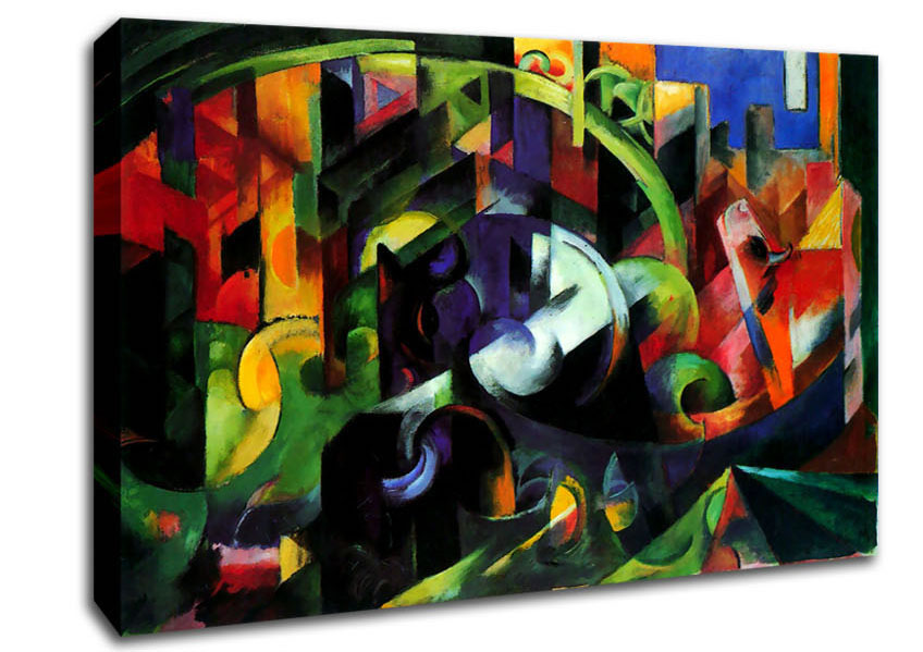 Franz Marc Abstract With Cattle Canvas Wall Art