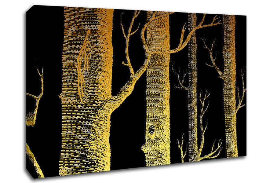 The Night Time Woodland Canvas Wall Art
