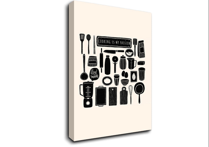 Cooking Is My Passion Canvas Wall Art