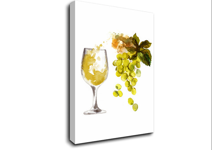 White Wine Straight From The Grape Canvas Wall Art