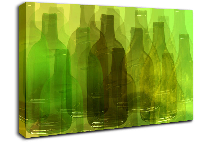 Just Wine Bottles Canvas Wall Art