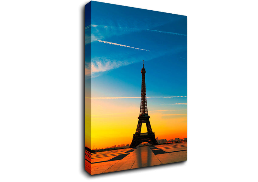 Eiffel Tower Sunset 1 Canvas Wall Art