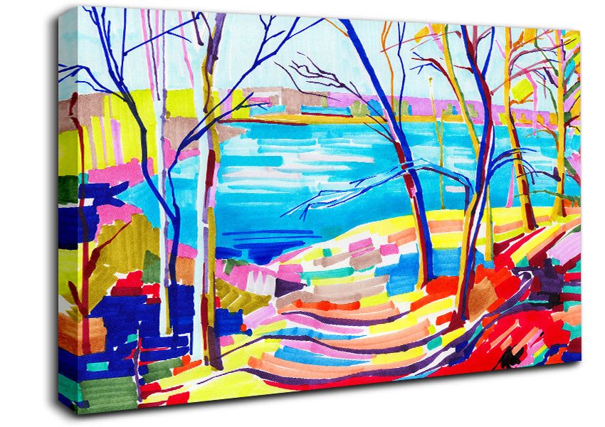 A Day At The Lake Canvas Wall Art