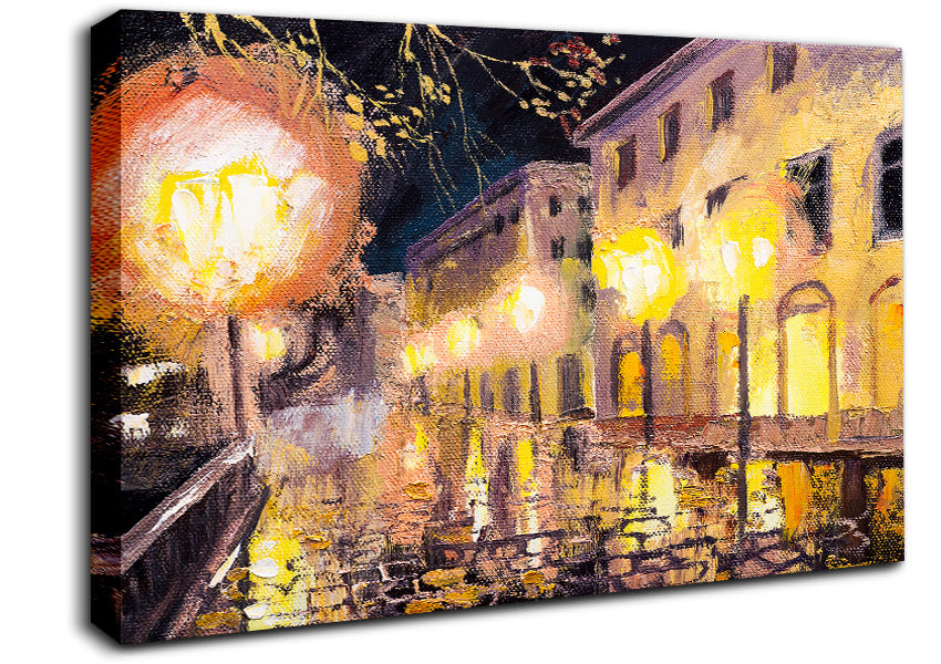 Lights Of The City Skies Canvas Wall Art