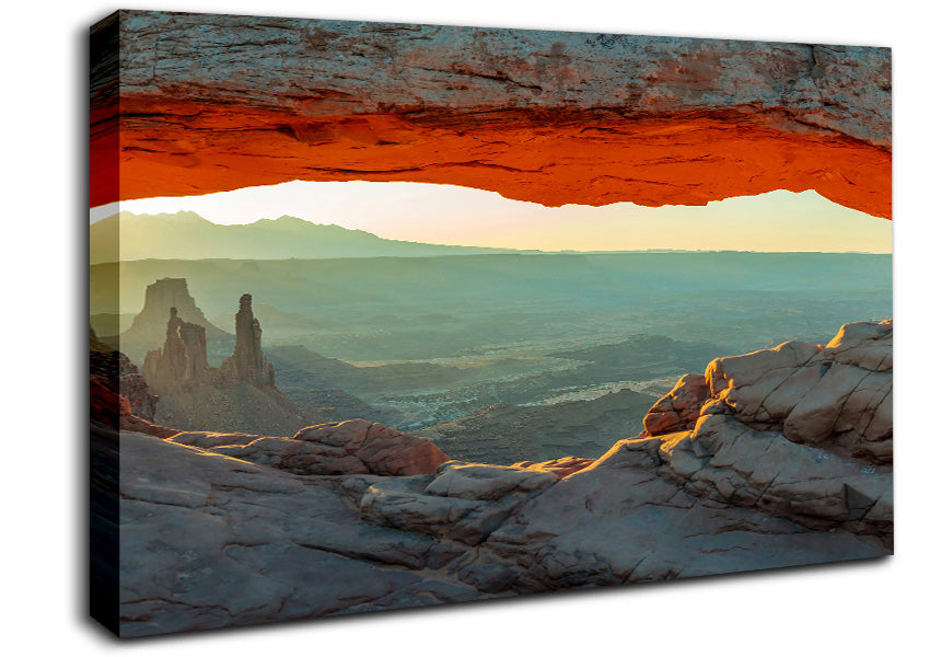 Red Canyon Glow Canvas Wall Art