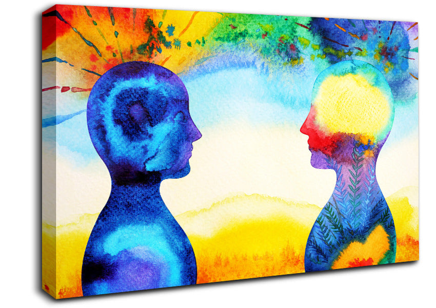 Telepathic Thinking Canvas Wall Art
