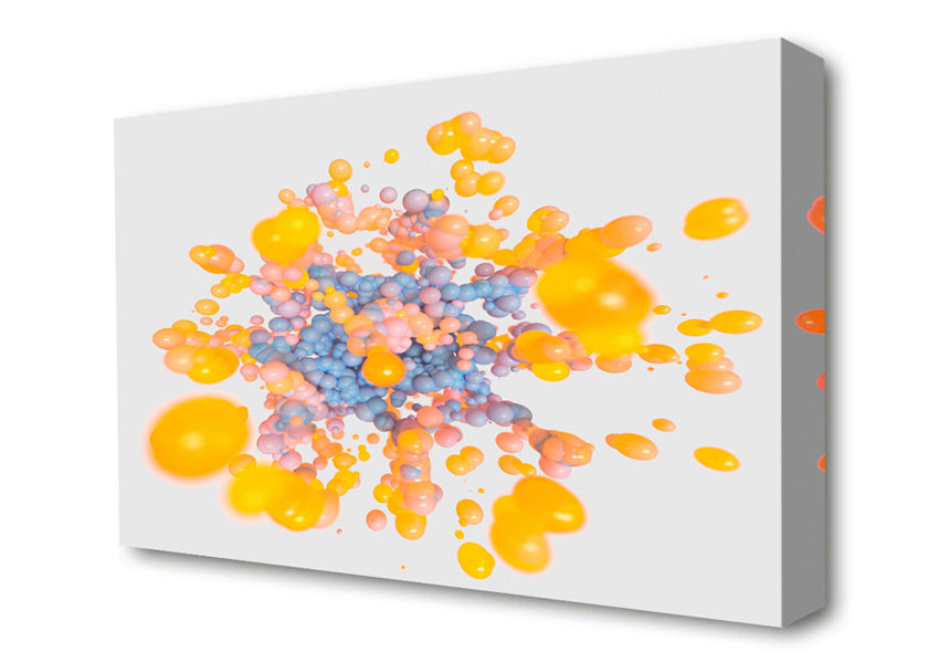 Yellow Bulbs Of Liquid Canvas Wall Art
