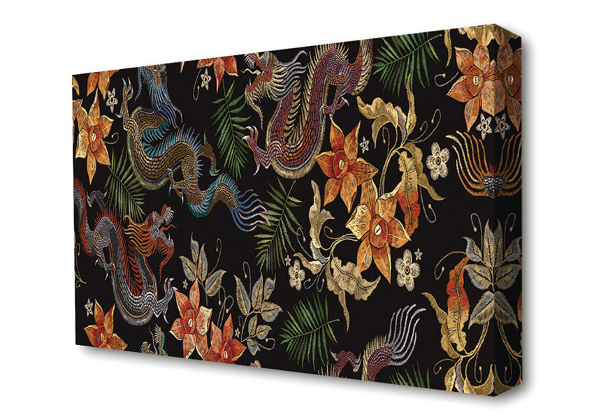 The Chinese Dragon Pattern Canvas Wall Art