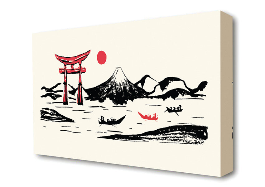 Temples Of The Mountain Canvas Wall Art