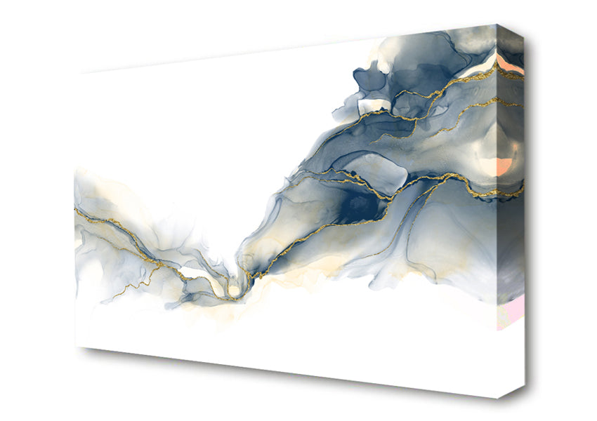 Grey Glitter Smoke Canvas Wall Art