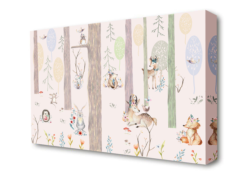 The Little Woodland Scene Canvas Wall Art