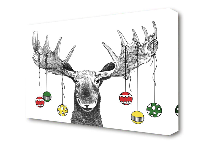 The Moosey Christmas Canvas Wall Art