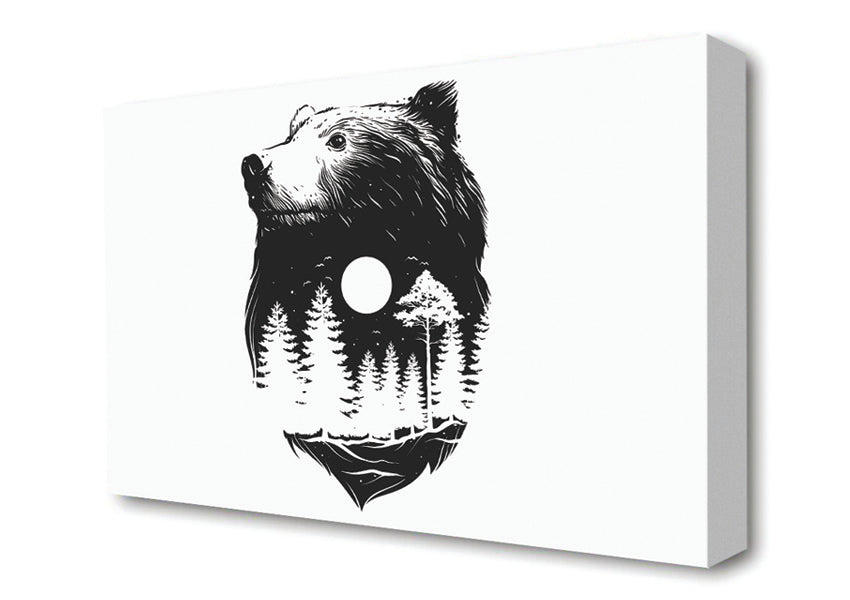Camp With The Bears Canvas Wall Art