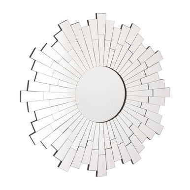 Glitzy Flared Circle Wall Mirror