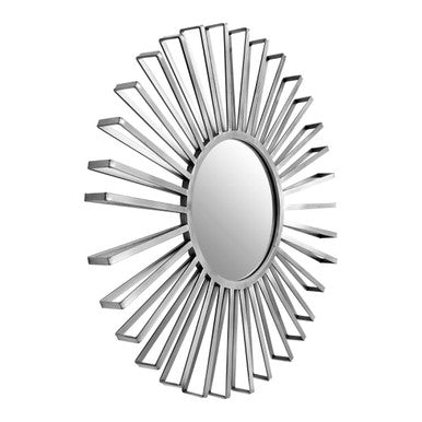 Farran Silver Finish Sun Wall Mirror