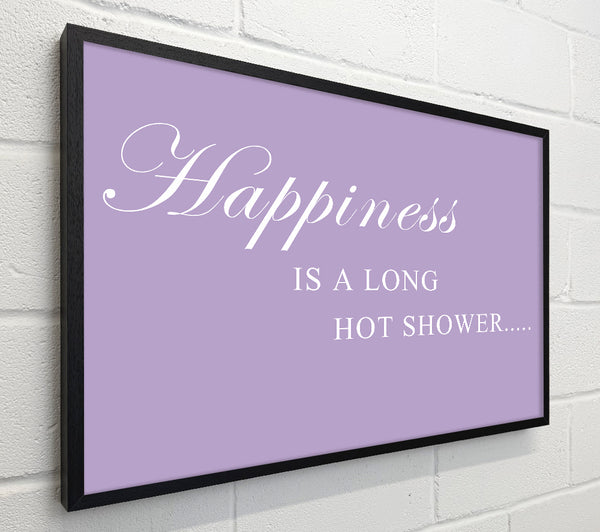 Bathroom Quote Happiness Is A Long Hot Shower Lilac