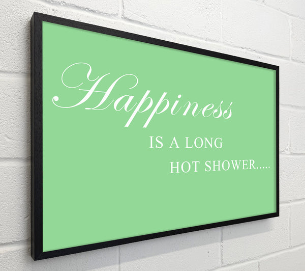 Bathroom Quote Happiness Is A Long Hot Shower Green