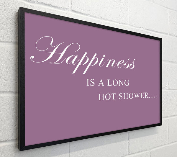 Bathroom Quote Happiness Is A Long Hot Shower Dusty Pink