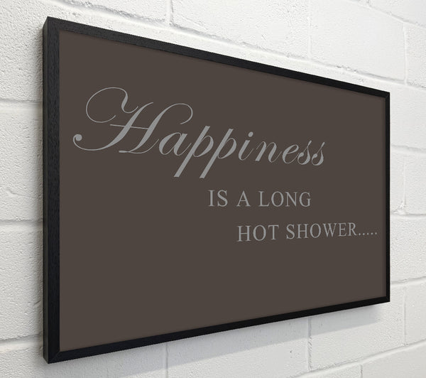Bathroom Quote Happiness Is A Long Hot Shower Chocolate