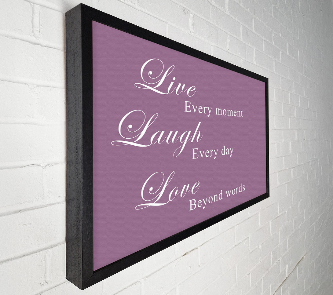  A Canvas Print of Love Quote Live Laugh Love Dusty Pink Canvas Wall Art