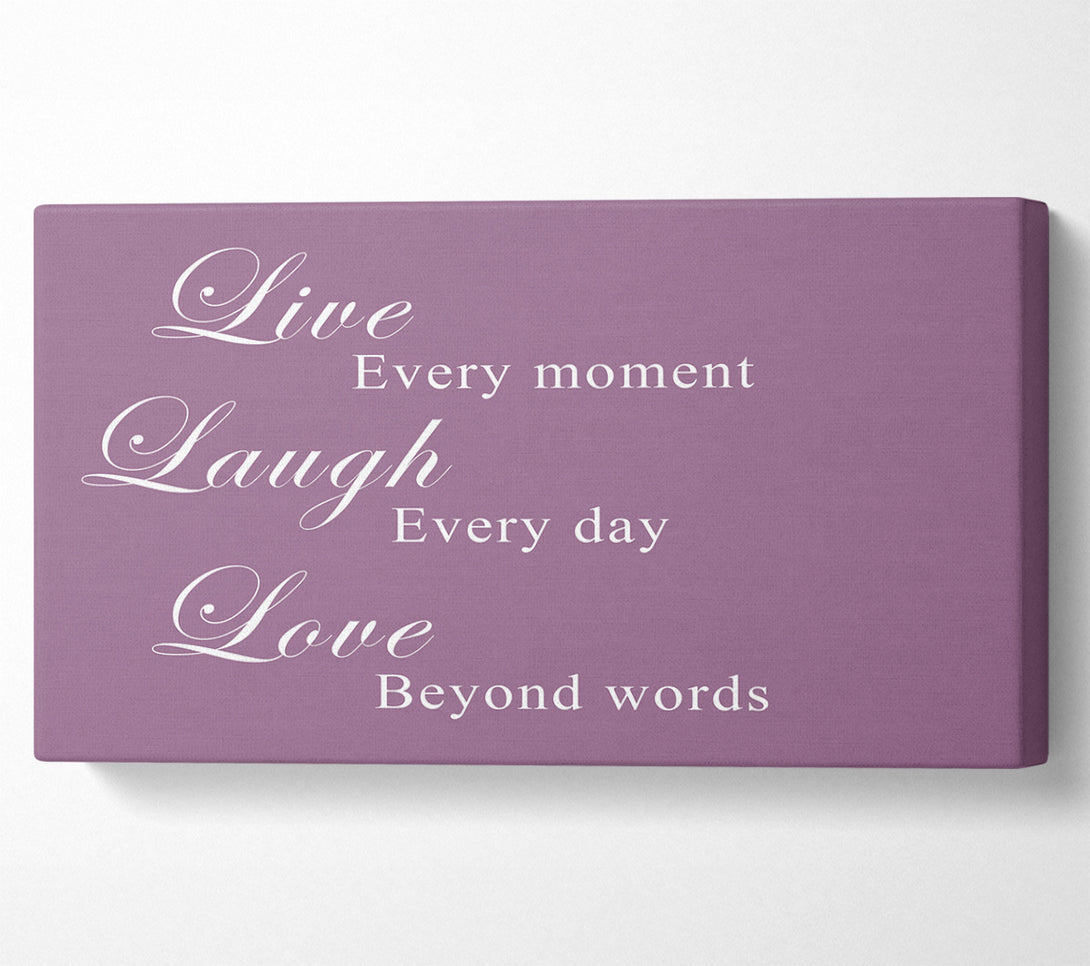 A Canvas Print of Love Quote Live Laugh Love Dusty Pink Canvas Wall Art
