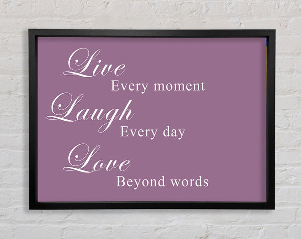 Liebeszitat Live Laugh Love Dusty Pink