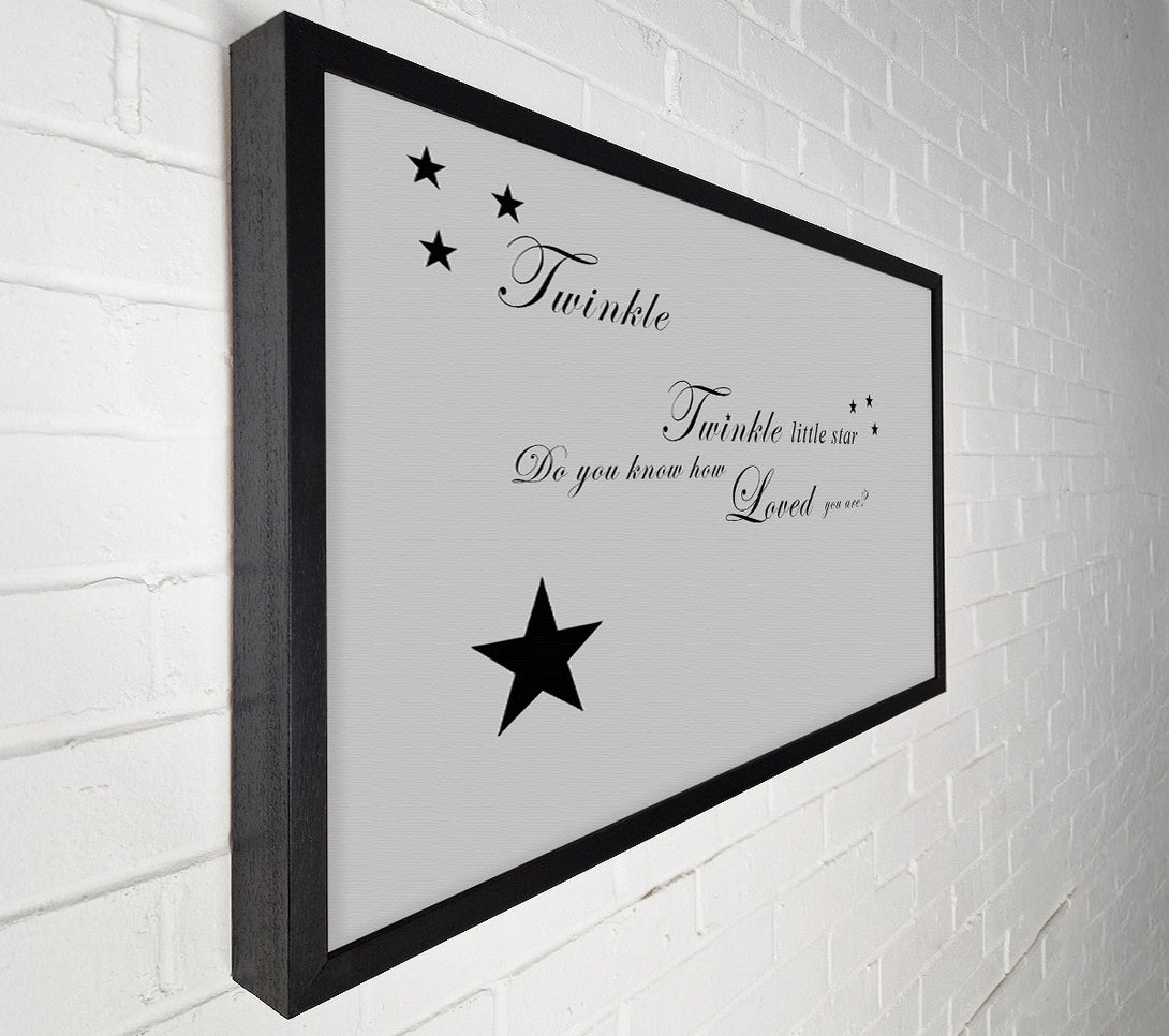  A Canvas Print of Nursery Quote Twinkle Twinkle Little Star 1 Grey Canvas Art