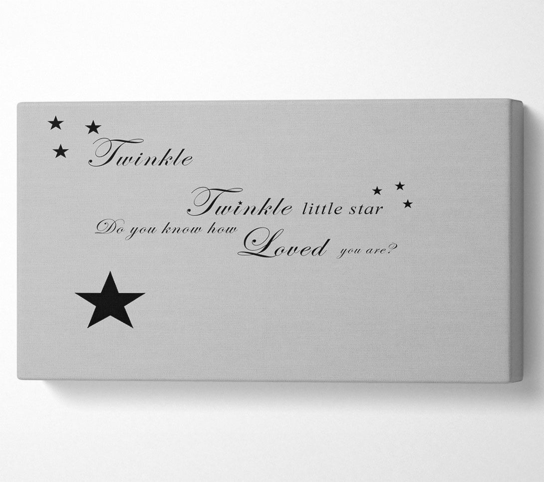  A Canvas Print of Nursery Quote Twinkle Twinkle Little Star 1 Grey Canvas Art